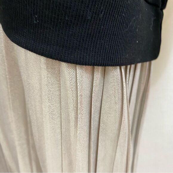 ASOS Drop Waist Mock Neck Pleated Skirt Dress Size 8 - Picture 9 of 9